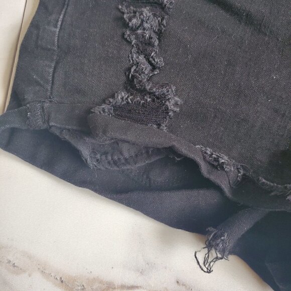 Kancan Signature Distressed High-Rise Cutoff Denim Short Shorts - Picture 8 of 14